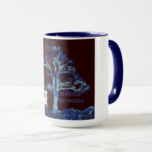 Huskies twee getinte koffie mok. mok (Voorkant rechts)