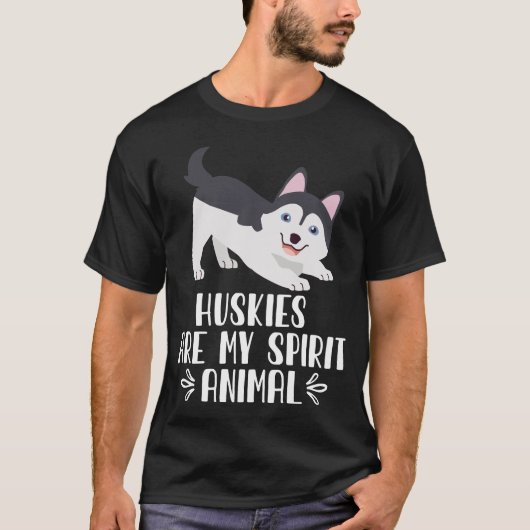 Huskies zijn mijn dierbare dieren t-shirt (Voorkant)