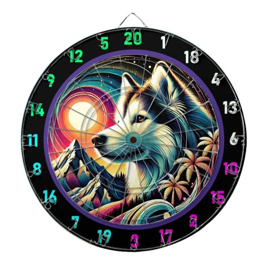 Husky Adventure Ridge Wall Display Dartbord (Voorkant)