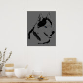 Husky Art Print Sled Dog Art Poster Husky Cadfts (Cuisine)
