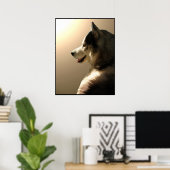 Husky Art Print Sled Dog Art Poster Husky Cadfts (Bureau à domicile)