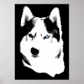 Husky Art Print Sled Dog Art Poster Husky Cadfts (Devant)