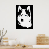 Husky Art Print Sled Dog Art Poster Husky Cadfts (Cuisine)