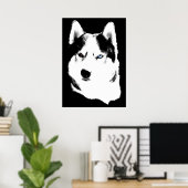Husky Art Print Sled Dog Art Poster Husky Cadfts (Bureau à domicile)