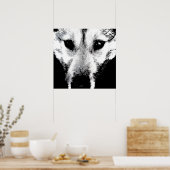 Husky Art Print Sled Dog Art Poster Wolf Pup Cadea (Cuisine)