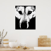 Husky Art Print Sled Dog Art Poster Wolf Pup Cadea (Cuisine)
