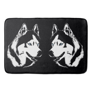 Husky Bathmat Husky Malamute Bath Decor Badmat
