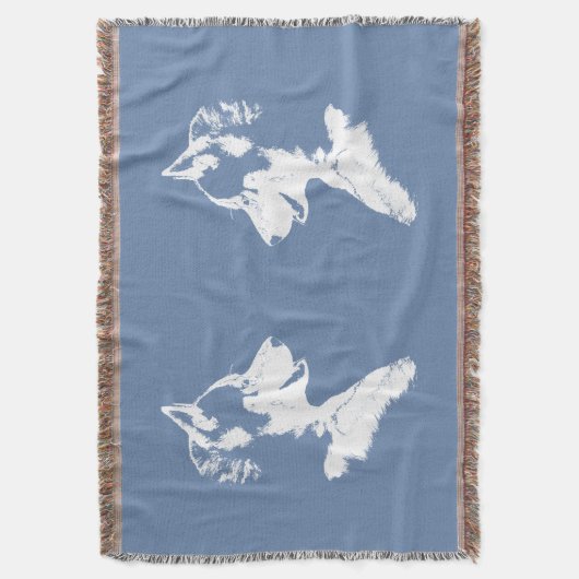 Husky Blanket Siberian Husky Dog Throw Blankets Bl Deken (Voorkant Verticaal)