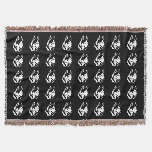 Husky Blanket Siberian Husky Dog Throw Blankets Bl Deken (Voorkant)