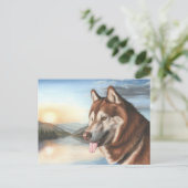 Husky Briefkaart (Staand voorkant)