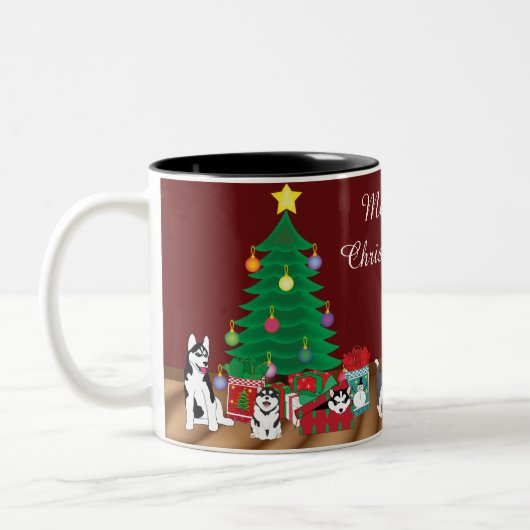 Husky Christmas Mug (Gauche)