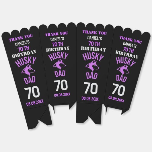 Husky Dad, Dog Dad Verjaardag Bedankdoosjes (Ongevouwen)