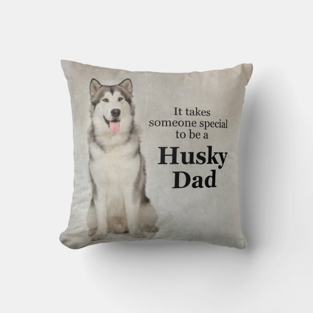 Husky Dad Pillow Kussen (Voorkant)