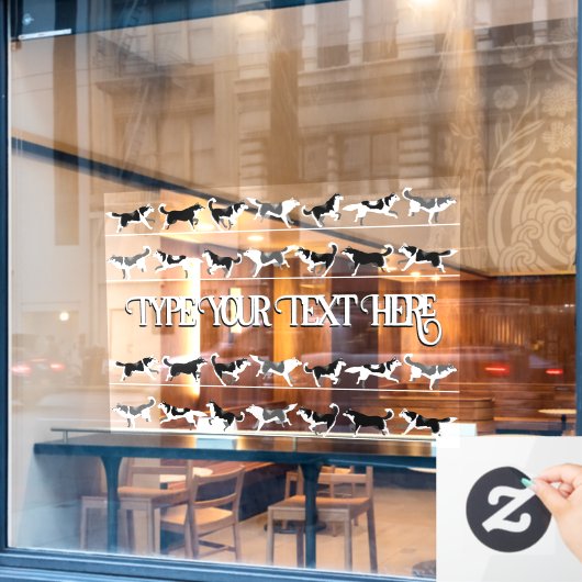 Husky Decal Husky Malamute Sled Dog Window Cling (Cafe Raam)