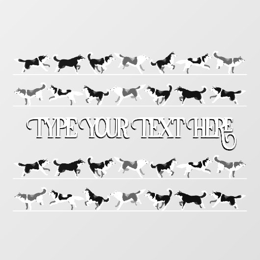 Husky Decal Husky Malamute Sled Dog Window Cling (Vel)