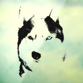 Husky Decal Husky Wolf Dog Window Cling (Vel 3)