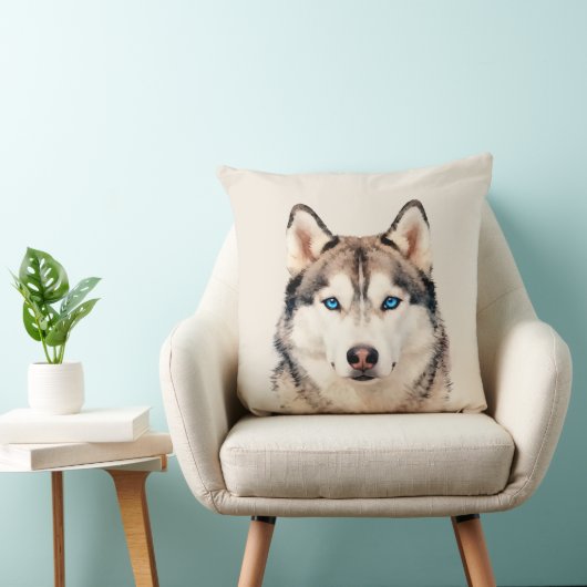 Husky Dog Art Design Large Kussen (Stoel)