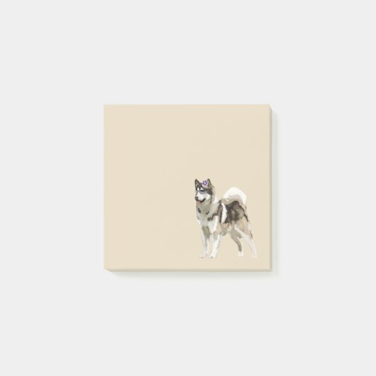 Husky Dog Art Post-it Notes (Voorkant)