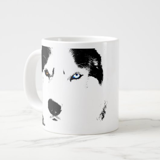 Husky Dog Coffee Mok Siberian Husky Sleg Dog Cup (Voorkant links)