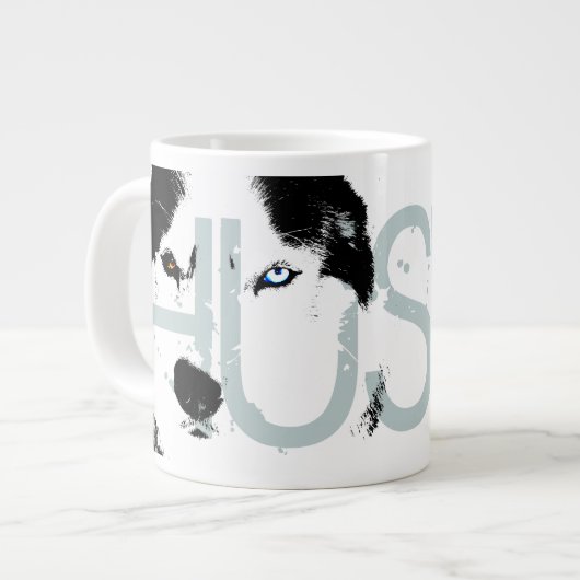 Husky Dog Coffee Mok Siberian Husky Sleg Dog Cup (Voorkant links)