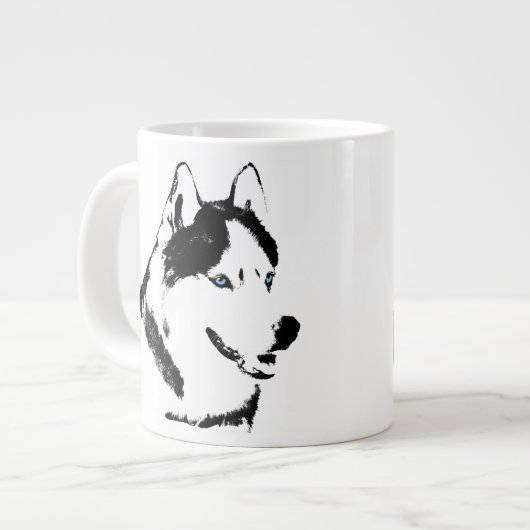Husky Dog Coffee Mok Siberian Husky Sleg Dog Cup (Voorkant links)