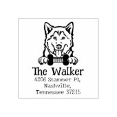 Husky Dog, Custom Return Address Rubberstempel (Afrduk)