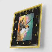 Husky Dog Daze Vierkante Klok (Hoek)