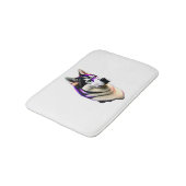 Husky Dog Design Badmat (Gekanteld)