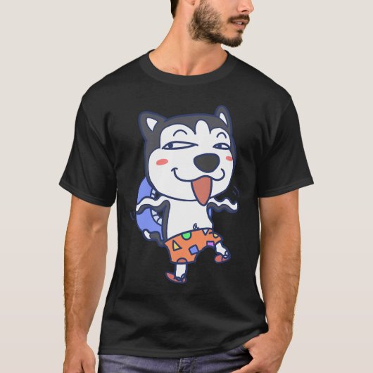 Husky Dog Expression T-shirt (Voorkant)