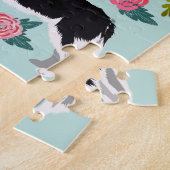 Husky Dog Florals Legpuzzel (Zijkant)