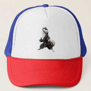 Husky Dog kent Karate, Husky Dog Karate Player Trucker Pet