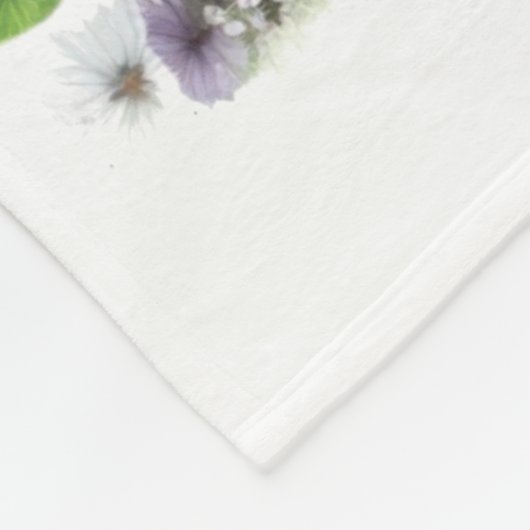 Husky Dog Mom Floral Fleece Deken (Hoek)