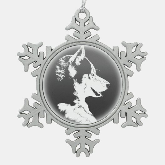 Husky Dog Ornament Custom Husky Puppy Decoration (Voorkant)