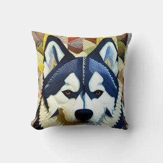 Husky Dog Patchwork Quilt van kedoki Kussen