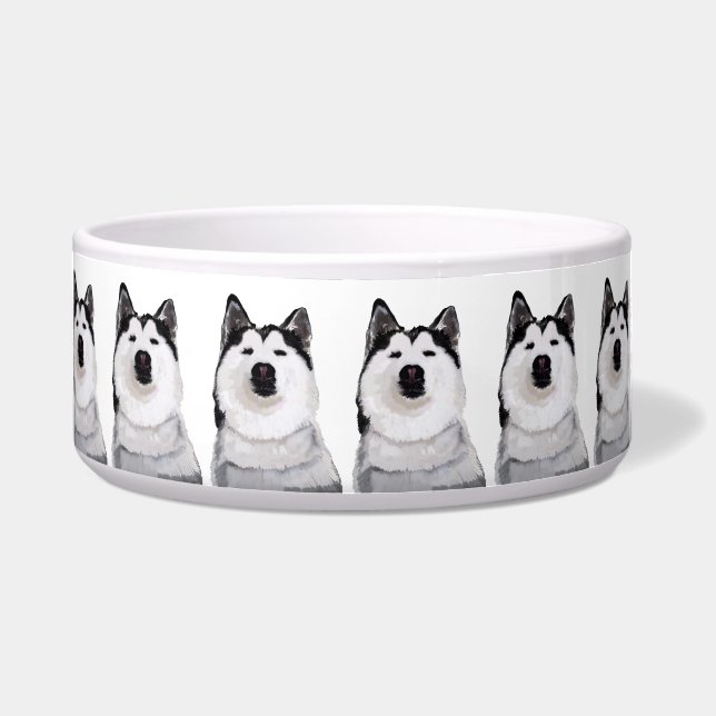 Husky Dog Pet Bowl Voerbakje (Voorkant)