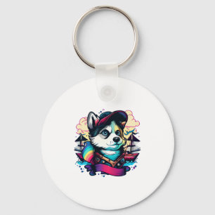 Husky Dog Pirate Sleutelhanger