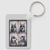 Husky Dog Portrait Sleutelhanger (Achterkant)