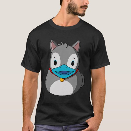 Husky Dog Rubber Duck T-shirt (Voorkant)