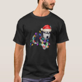 Husky Dog Santa Hat Merry Beauful kerstboom T-shirt (Voorkant)