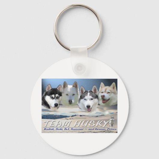 husky dog sleping sleutelhanger (Voorkant)