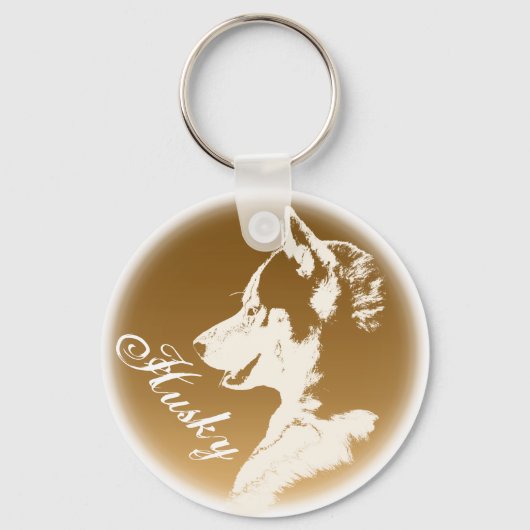 Husky Dog Sleutelhangers Custom Husky Pup Sleutelh (Voorkant)