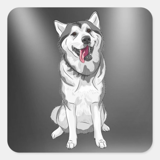 Husky Dog Sticker (Voorkant)