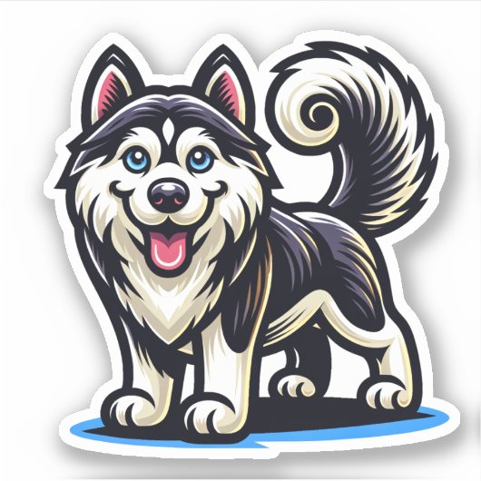 Husky Dog Sticker (Voorkant)