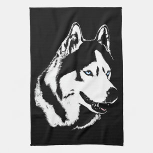 Husky Dog Towel Husky Malamute Sled Dog Tea Towel Theedoek