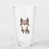 Husky Dog Wolfhound Glas (Voorkant)