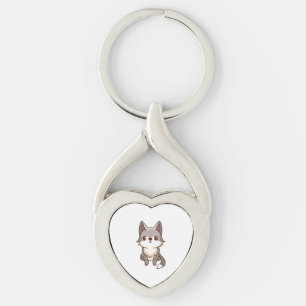 Husky Dog Wolfhound Sleutelhanger