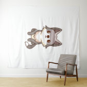 Husky Dog Wolfhound Wandkleed (In Situ (horizontaal))