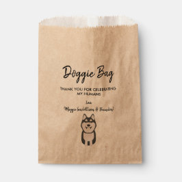 Husky Doggie Bag for Wedding, Favor Bags Bedankzakje