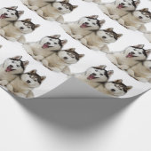 Husky Dogs Cadeaupapier (Hoek)