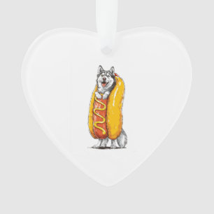 Husky en Hot Dog � Costume alimentaire drôle